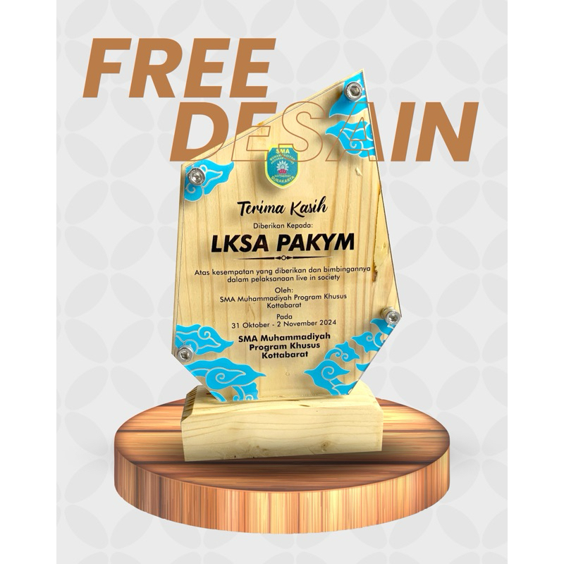 PLAKAT VANDEL CENDRAMATA KAYU AKRILIK KKN MAGANG