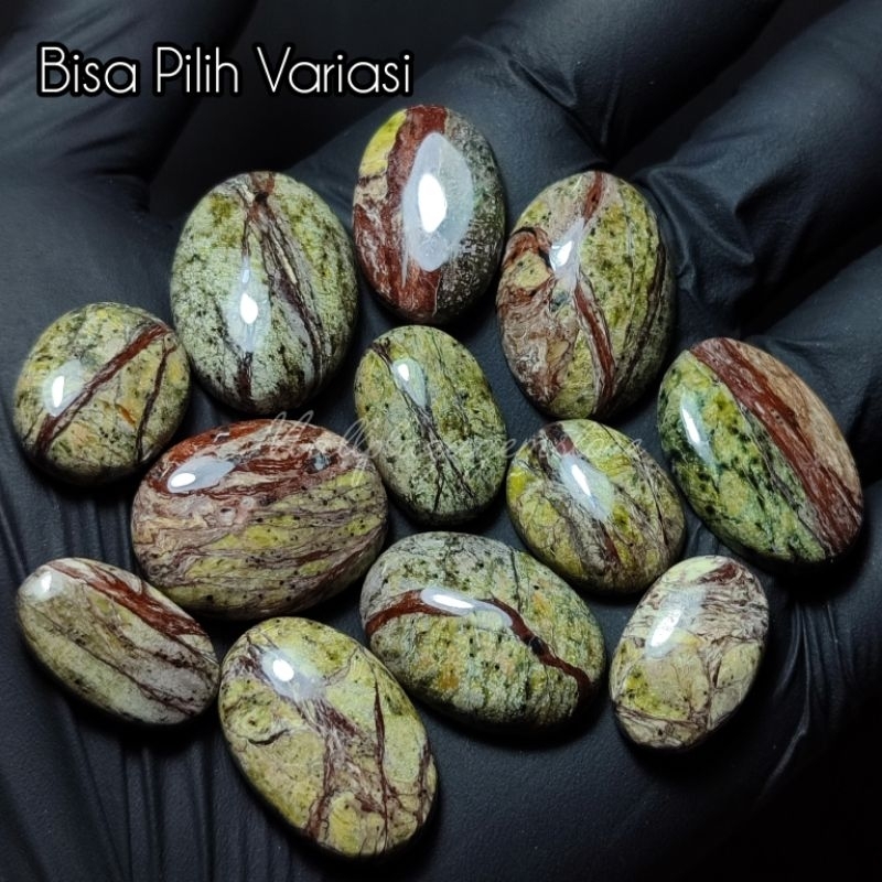 batu badar besi hijau urat merah nempel magnet asli natural / badar besi urat merah / lostune badar 