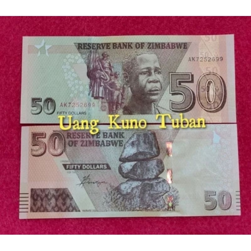 uang asing ZIMBABWE 50 DOLLARS