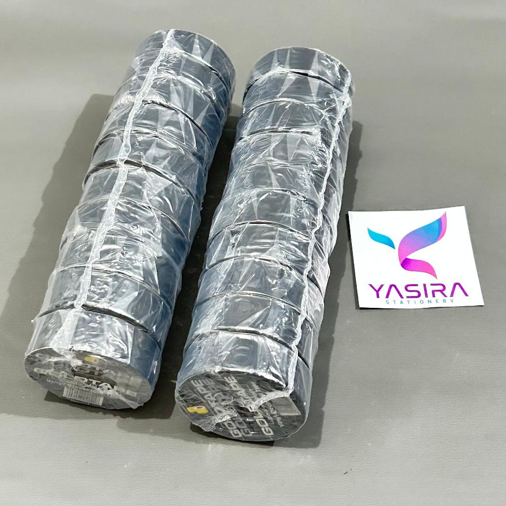 

SATUAN 1 PCS Isolasi Hitam PVC Listrik Goldtape 12mm