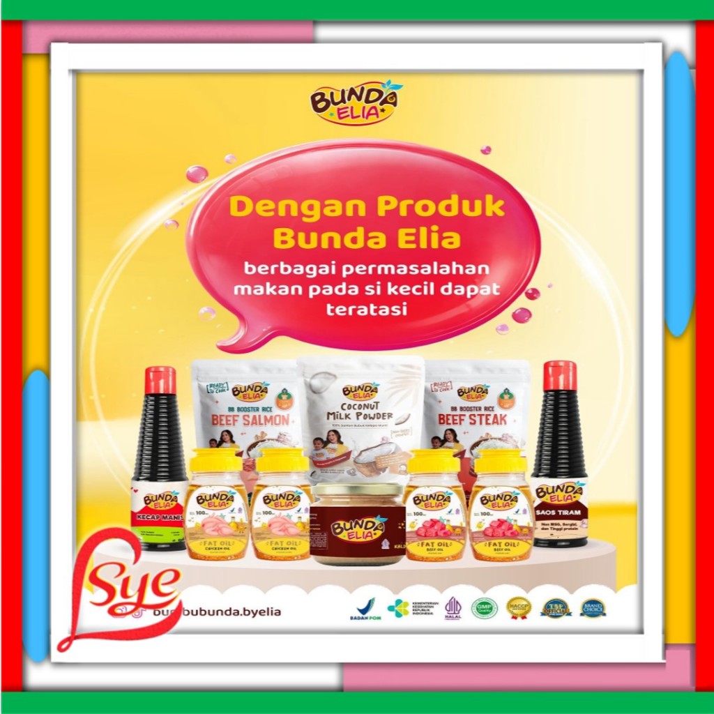 

Bumbu Bunda Elia Series | Booster Rice | Milk Powder | Oil | Kaldu | Kecap Minyak Saus | SYE