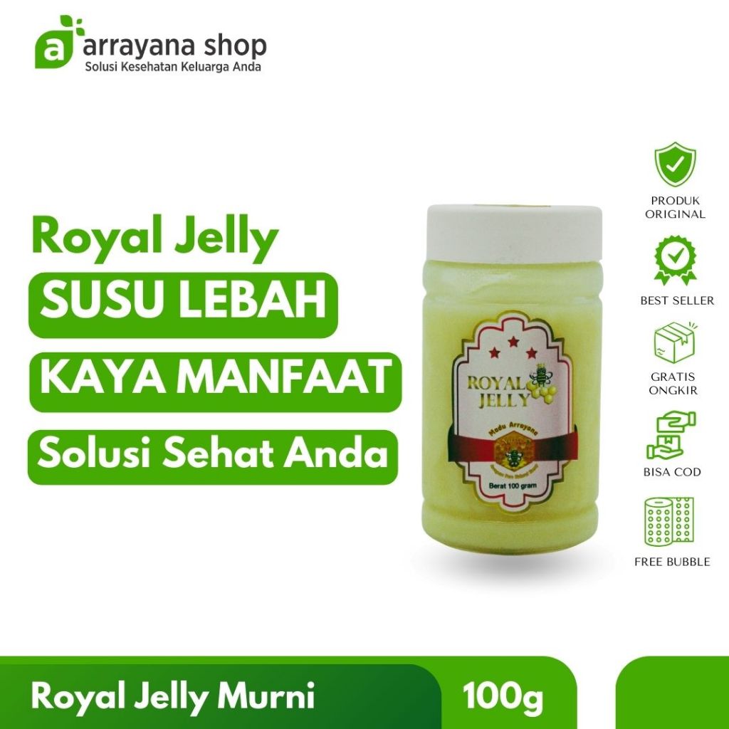 

Arrayana Honey Royal Jelly | Susu Ratu Lebah 100 Gram | Raw And Fresh Royal Jelly