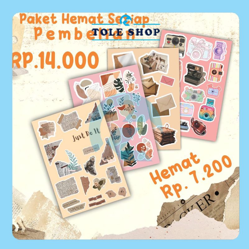 

STIKER TEMPELAN SCRAPBOOK AESTETIC ANTI AIR DEKORASI BUKU