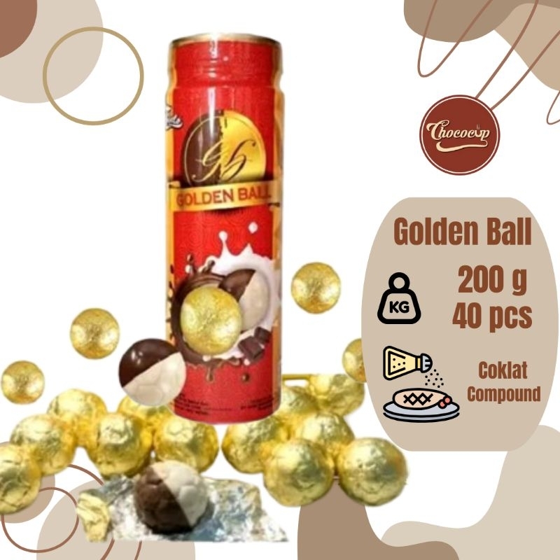 

Tobelo Golden Ball toples isi 40pcs, 200g coklat