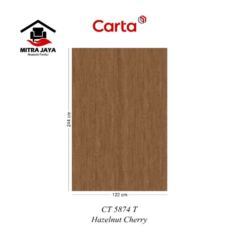 HPL Carta CT 5874 T Carta HPL Hazelnut Cherry CT5874T CARTA Hpl Pelapis Kayu Tipe Ct5874t Hazelnut C