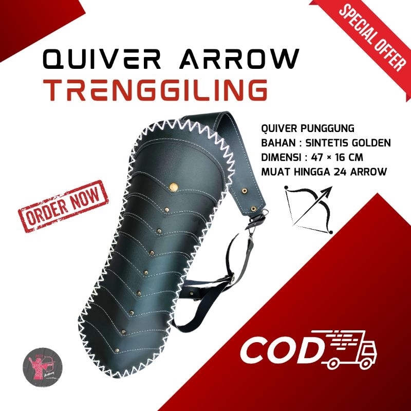 Quiver Arrow Trenggiling - Tas Anak Panah Punggung - Quiver Dewasa