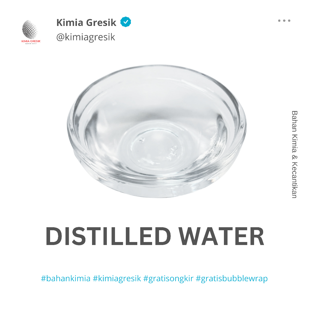 Aquadest Distilled Water Akuades Aquades Air Suling Murni 1 Liter