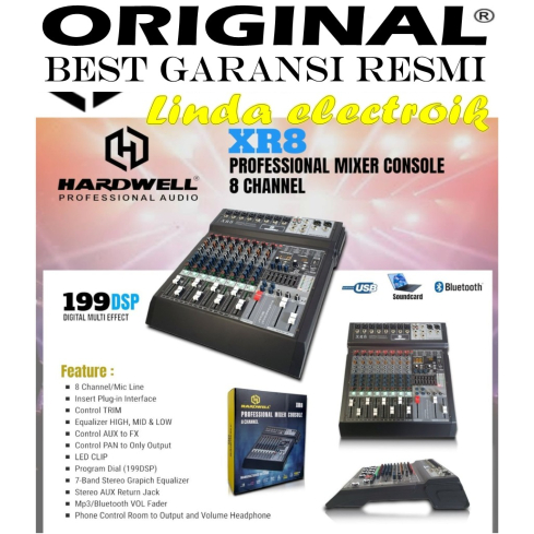 mixer hardwell xr8 hardwell xr 8 8 channel original