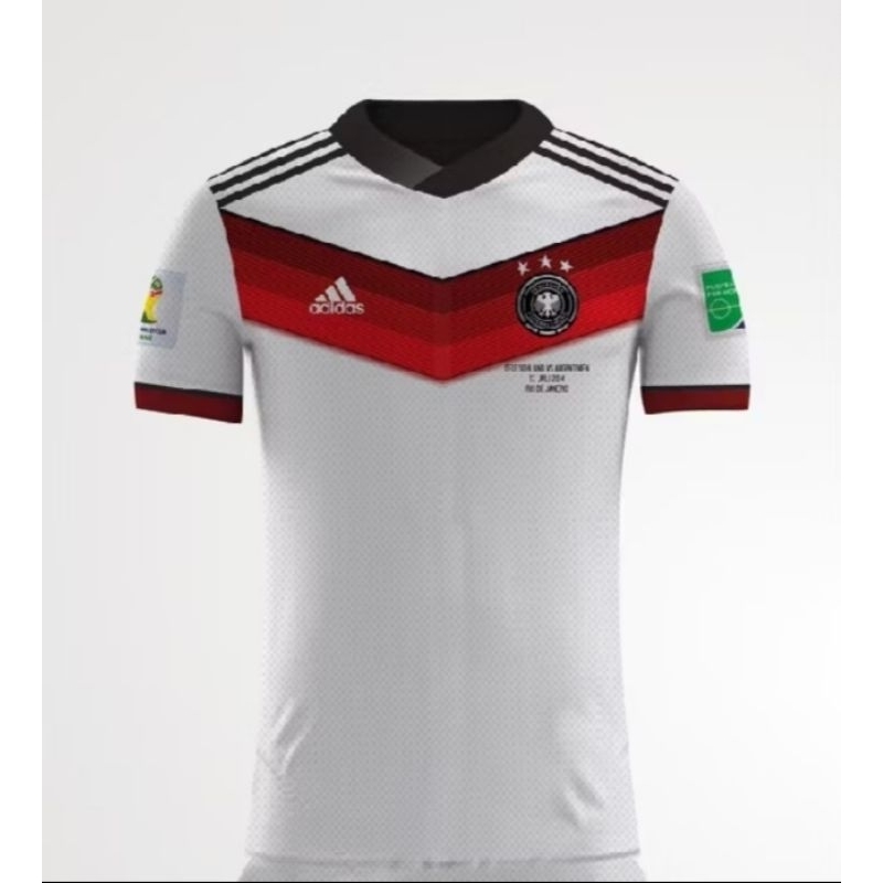 Jersey Jerman Home Final Piala Dunia 2014 Full Patch