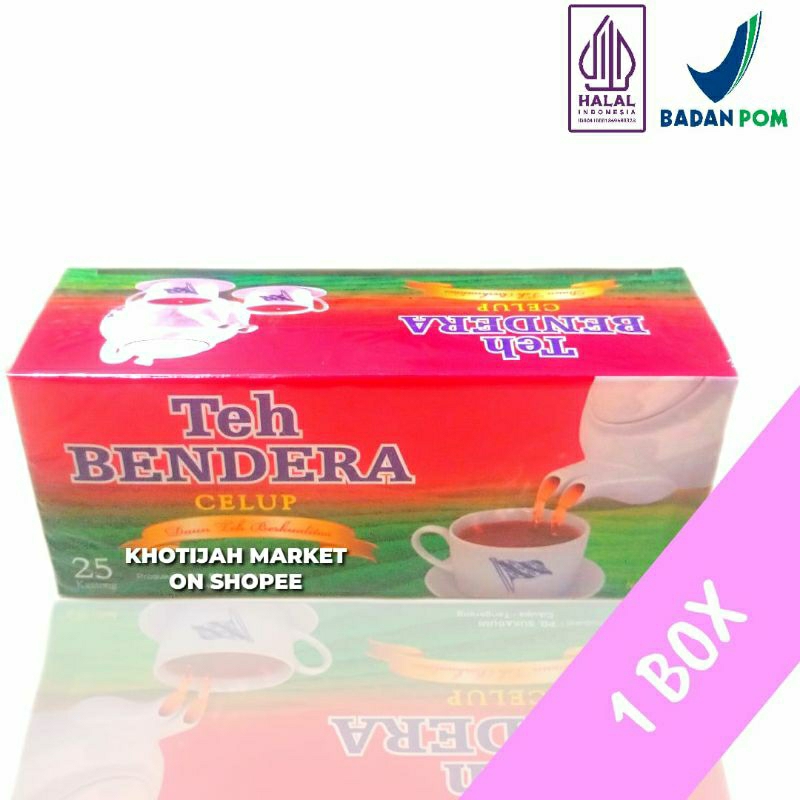 

Teh Celup Bendera Isi 25 Kantong Per Box 50 Gram