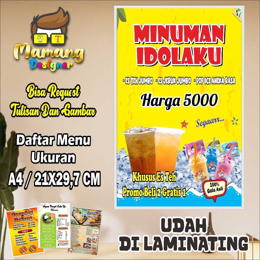 

Cetak Poster Daftar Menu Untuk Minuman Bahan Kuat