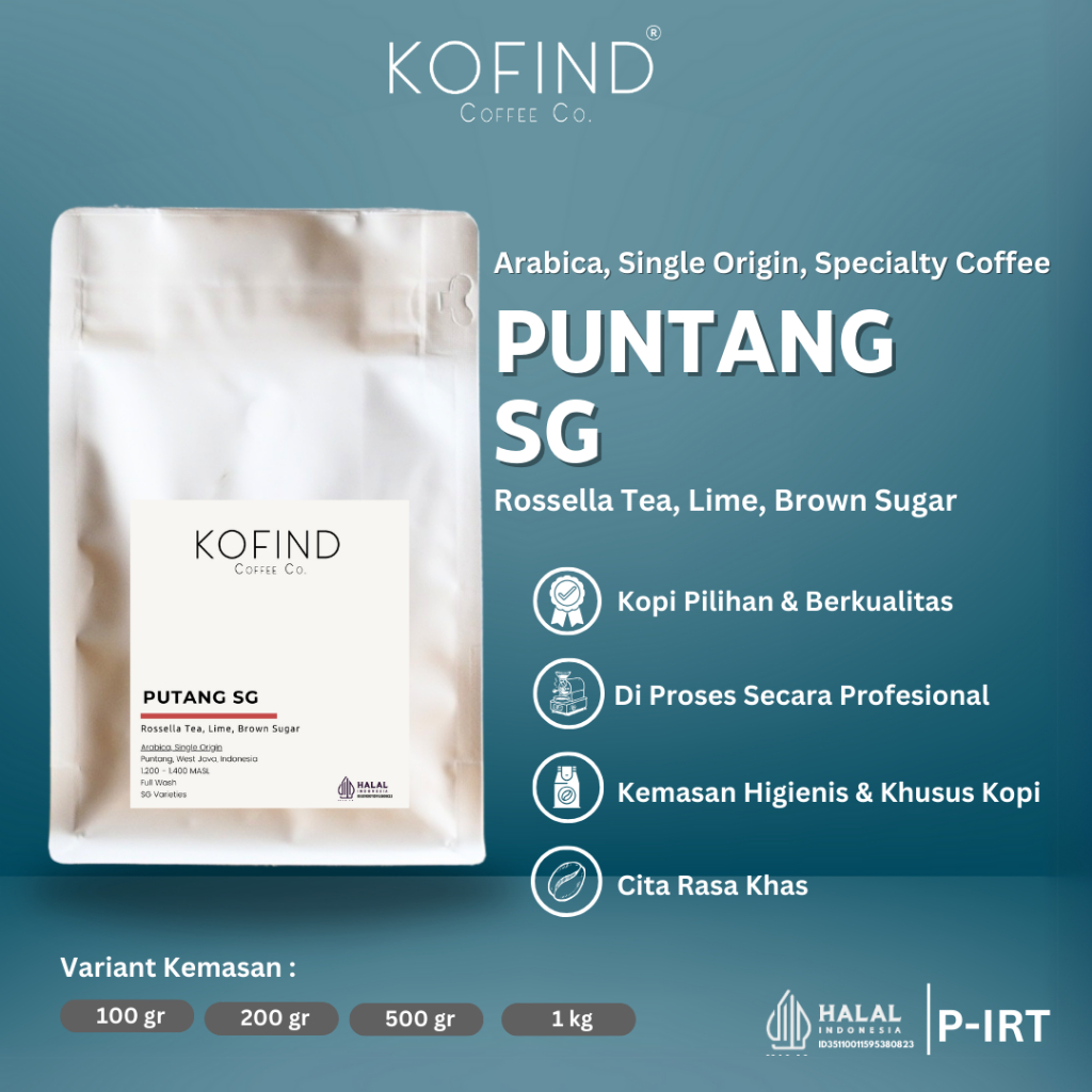 

Biji Kopi Puntang SG Full Wash Arabica Specialty Coffee Manual Brew