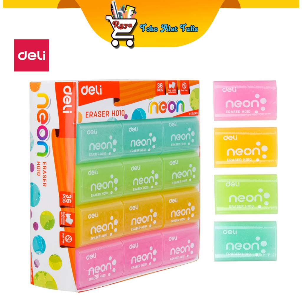 

DELI PENGHAPUS KARET NEON ERASER 39*27*12mm EH01000