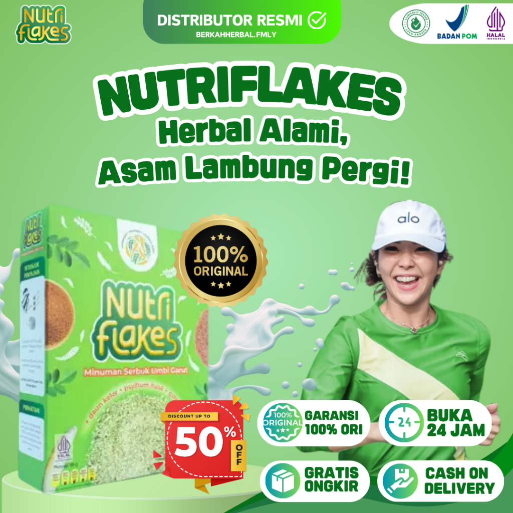 

Nutriflakes Original 100% - Sereal Umbi Garut Atasi Asam Lambung, Maagh, GERD dan Bantu Program Diet