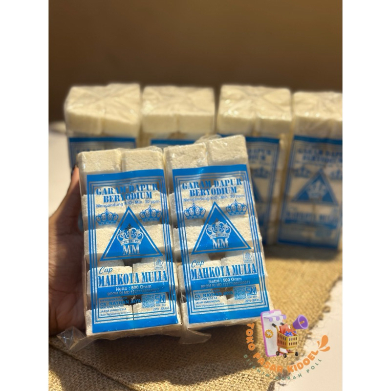 

Garam Kotak Beryoudium Garam Halus Garam Balok 500 Gram (Isi 20 Balok) Garam Enton Garam Masak Garam Dapur Himalaya