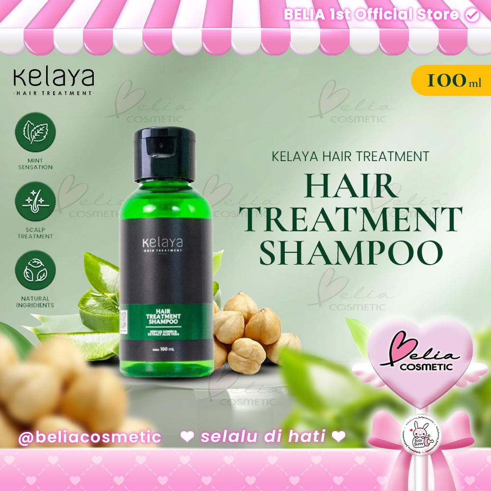❤ BELIA ❤ KELAYA Hair Treatment Shampoo 100ml | Rambut Anti Rontok Ketombe Berminyak | Travel Size