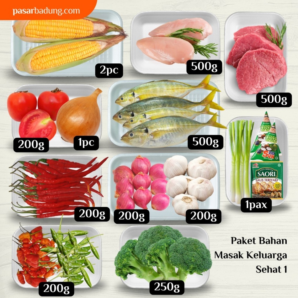 

Paket bahan masak keluarga sehat super 1