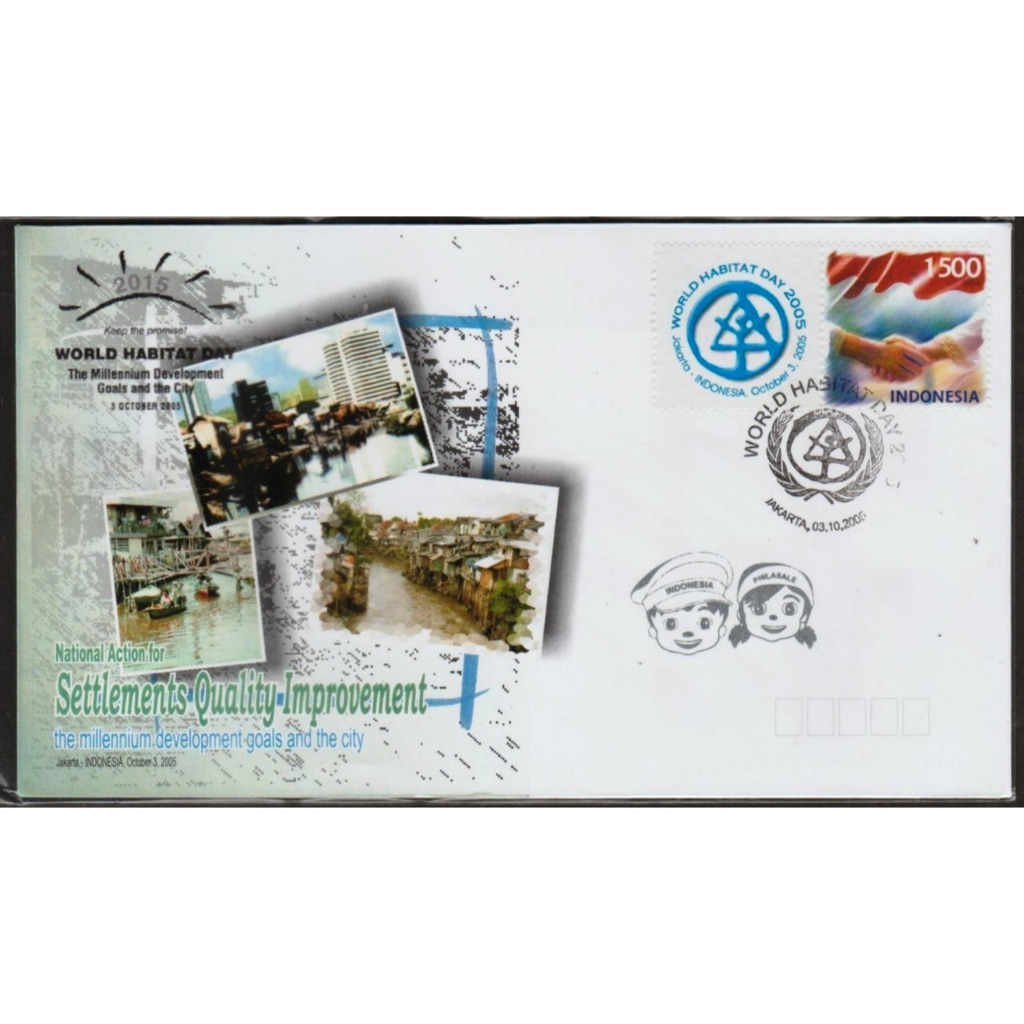 

Perangko Filateli N28 Indonesia Sampui Peringatan 03.10.2005 World Habitat Day