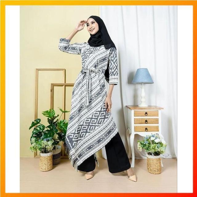 TUNIK LENGAN PANJANG LANCIP BAWAH - TUNIK TENUN UNIK MUSLIMAH BY SIMPLE ETHNIC