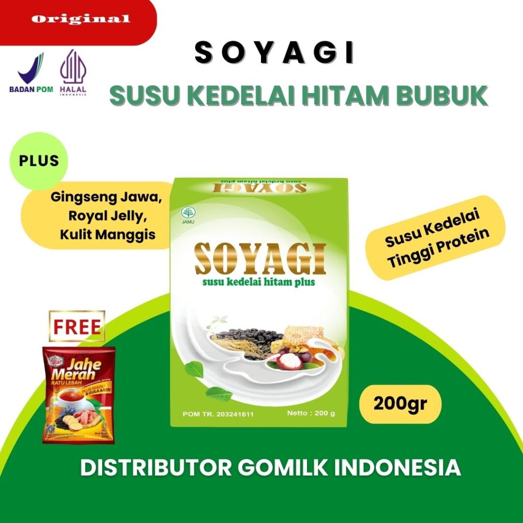 

[BISA COD + GARANSI] [GRATIS JAHE] SOYAGI Susu Diet Herbal Kedelai Hitam Menjaga dan Menurunkan BB