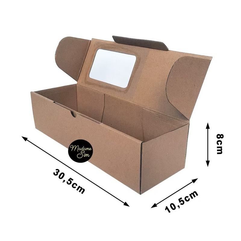 

Box Kardus kue brownies 30x10 Tepal Isi 8