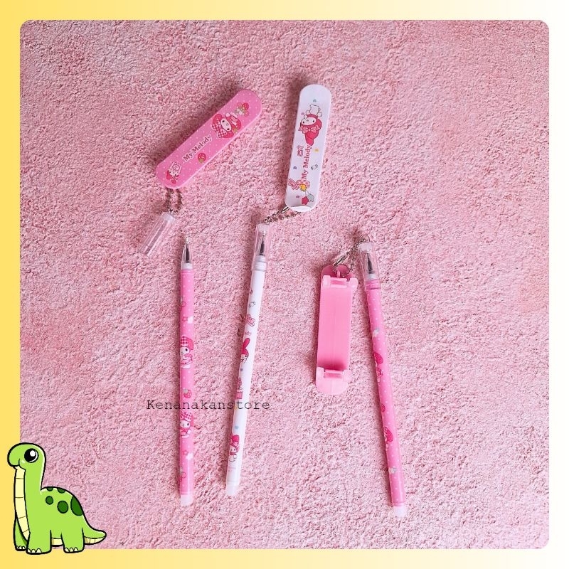 

KENANAKAN-PULEPEN PREMIUM GANTUNGAN SKATEBOART KARAKTER SANRIO MY MELODY/PULPEN HITAM GEL