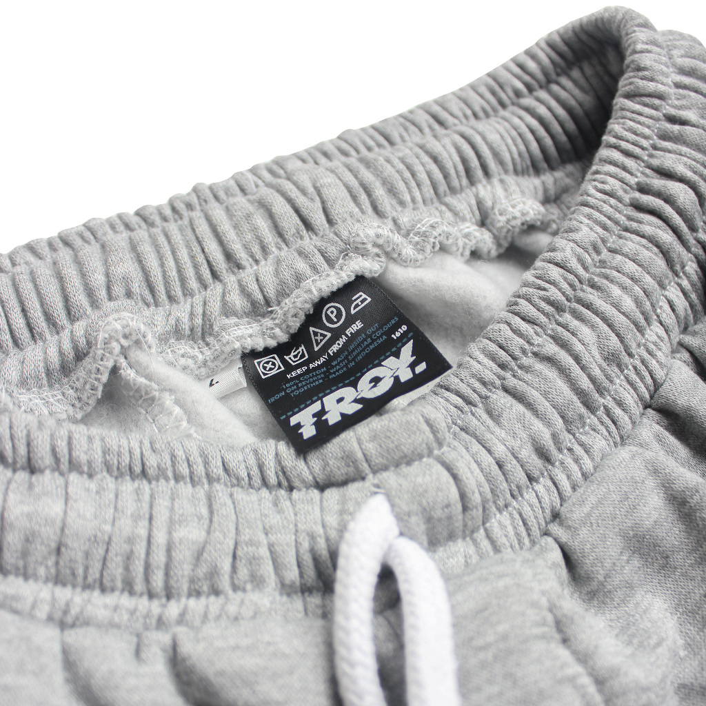 Troy Company Boardshort Fleece Misty Hebi - Celana Pendek Pria Abu Misty PTN 2877