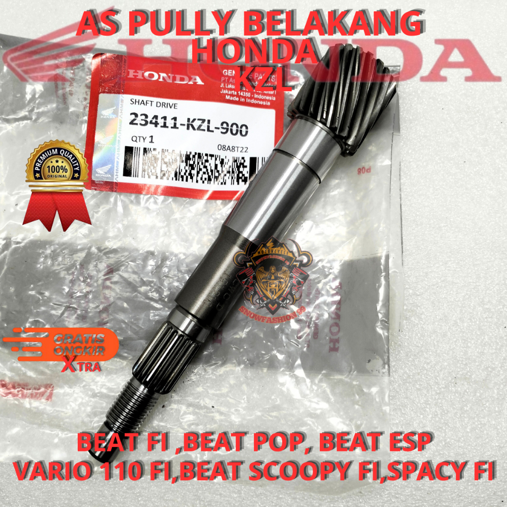 AS PULLY BELAKANG HONDA BEAT FI KZL AS PULLEY VARIO 110 FI,SPACY FI,SCOOPY,BEAT ESP ASLI ORIGINAL HO