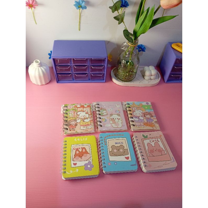 

(bukan grosir) [Aesthetic by fss.id] A7 buku tulis notebook spiral ring atas/memo motif