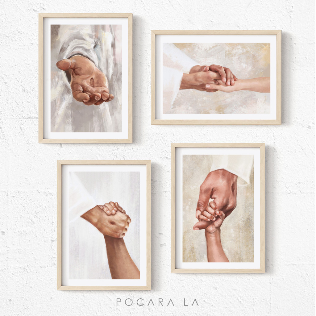 Hiasan Dinding Bingkai Poster Lukisan Yesus Dekorasi Kristen 141