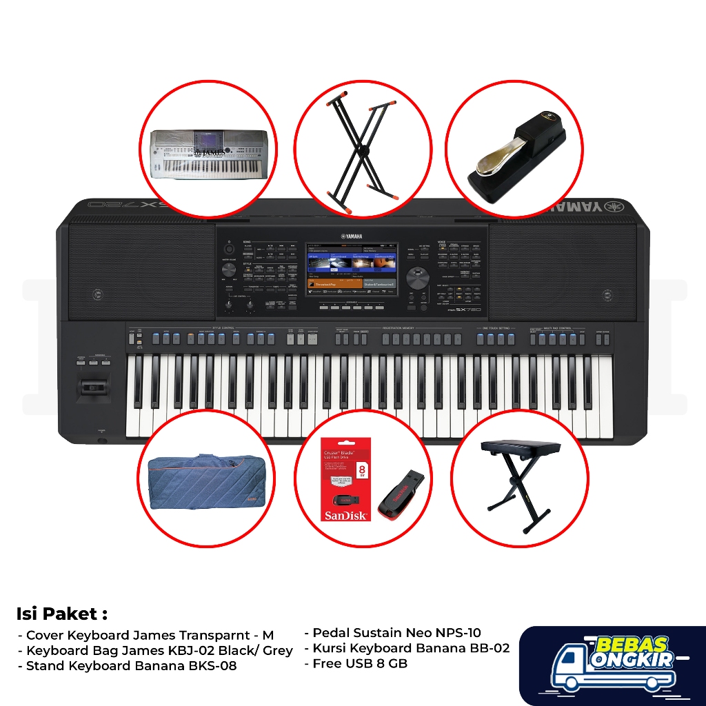 Paket Ultimate Keyboard Yamaha PSR SX720 / PSR SX-720 / PSR SX 720 / SX 720