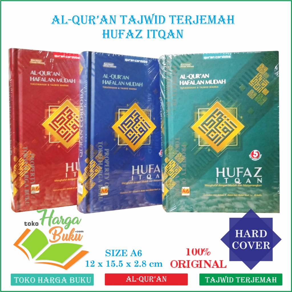 Foto Al-Quran Hafalan Mudah Hufaz Itqan A6 HC Terjemah 5 blok warna Rasm Utsmani Al-Hufaz Itqon Tajwid Warna Penerbit Cordoba