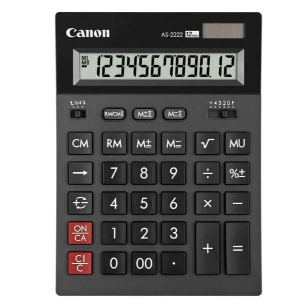 

KALKULATOR CANON 12 DIGIT AS-2222 HB / AS-2288R HB