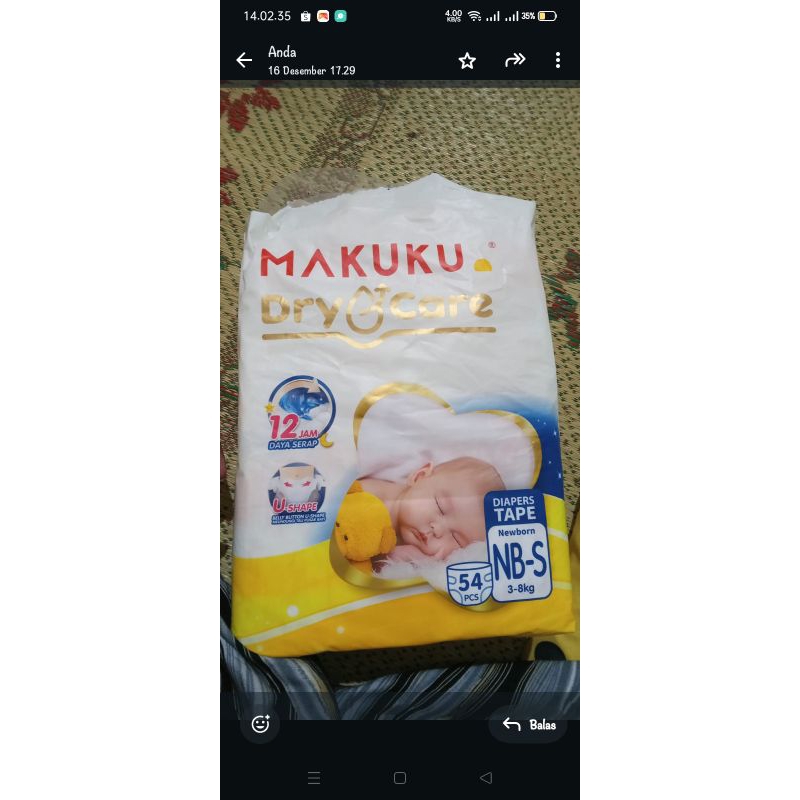 pempers makuku drycare newborn