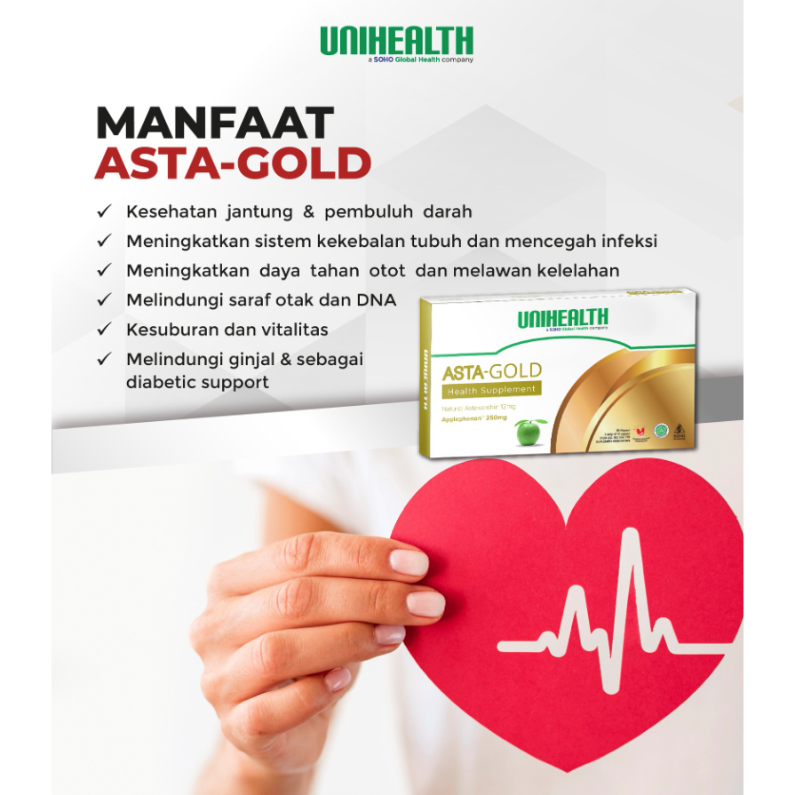 ASTA-GOLD Unihealth Antioksidan untuk Kesehatan Menyeluruh