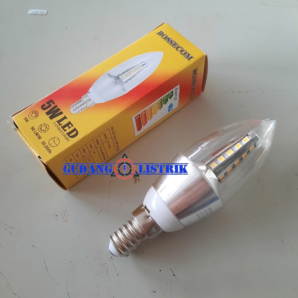 Candle Light Lampu Cabe LED Drat E14 5W Bohlam Lampu Gantung Dinding