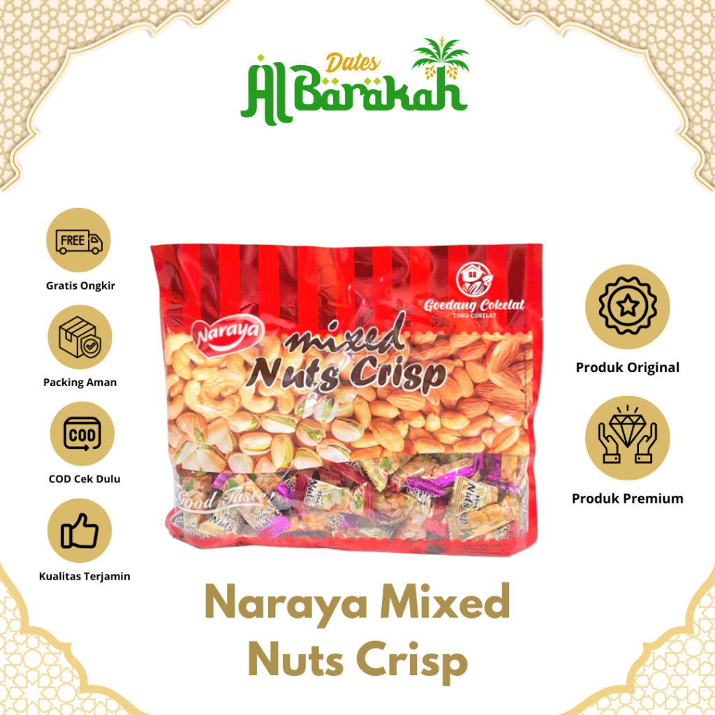 

Naraya Mixed Nuts Crisp 400gr - Snack Premium, Renyah & Lezat