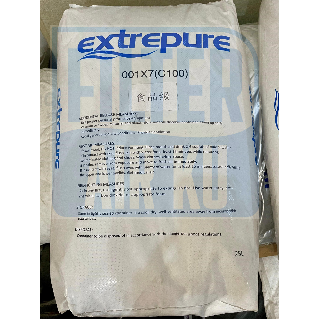 Resin Kation Softener Extrepure 25 Liter / Media Filer Air Resin Kation Softener Extrepure 25 Liter