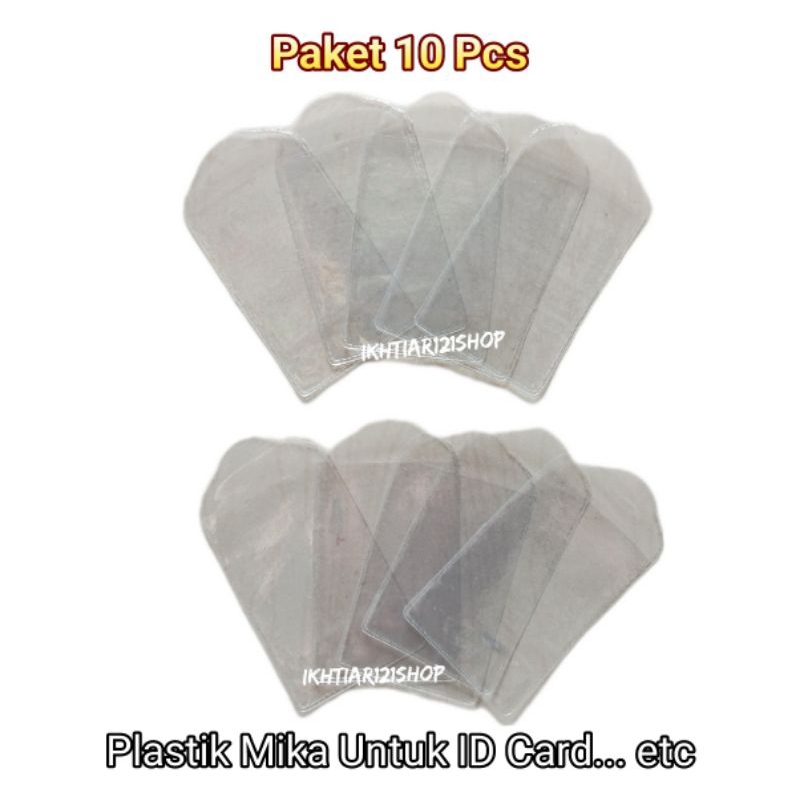 

Paket 10 Pcs Plastik Mika Tempat Cover ID Card Ukuran KTP