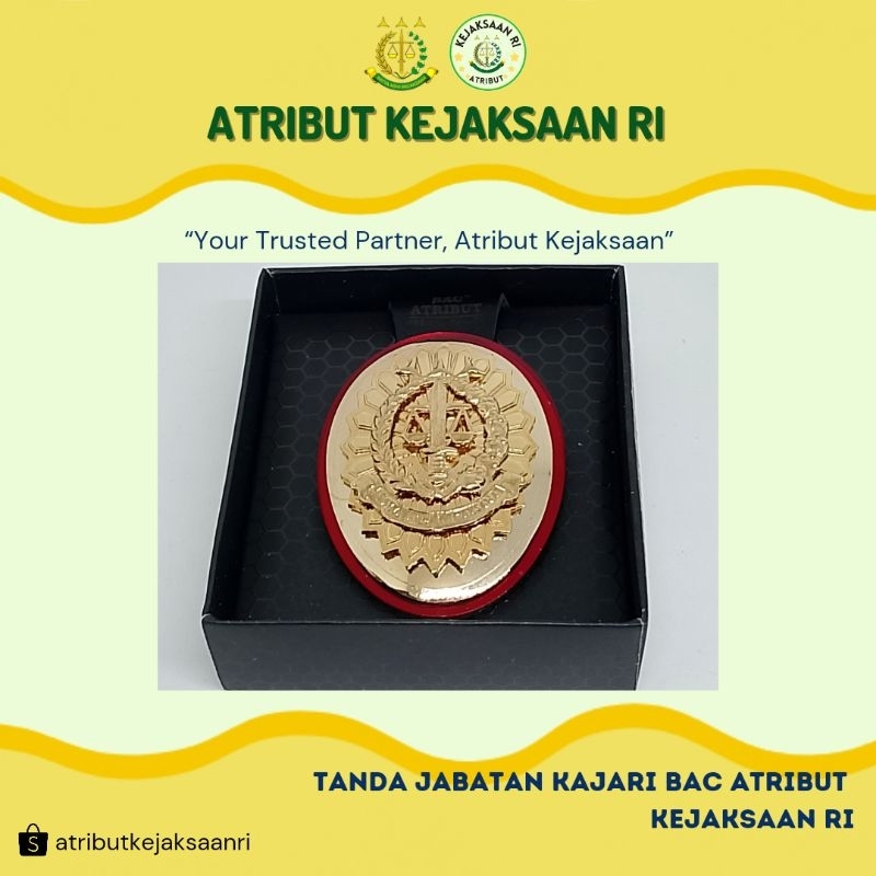 ATRIBUT KEJAKSAAN RI - TANDA JABATAN KAJARI BAC ATRIBUT KEJAKSAAN RI