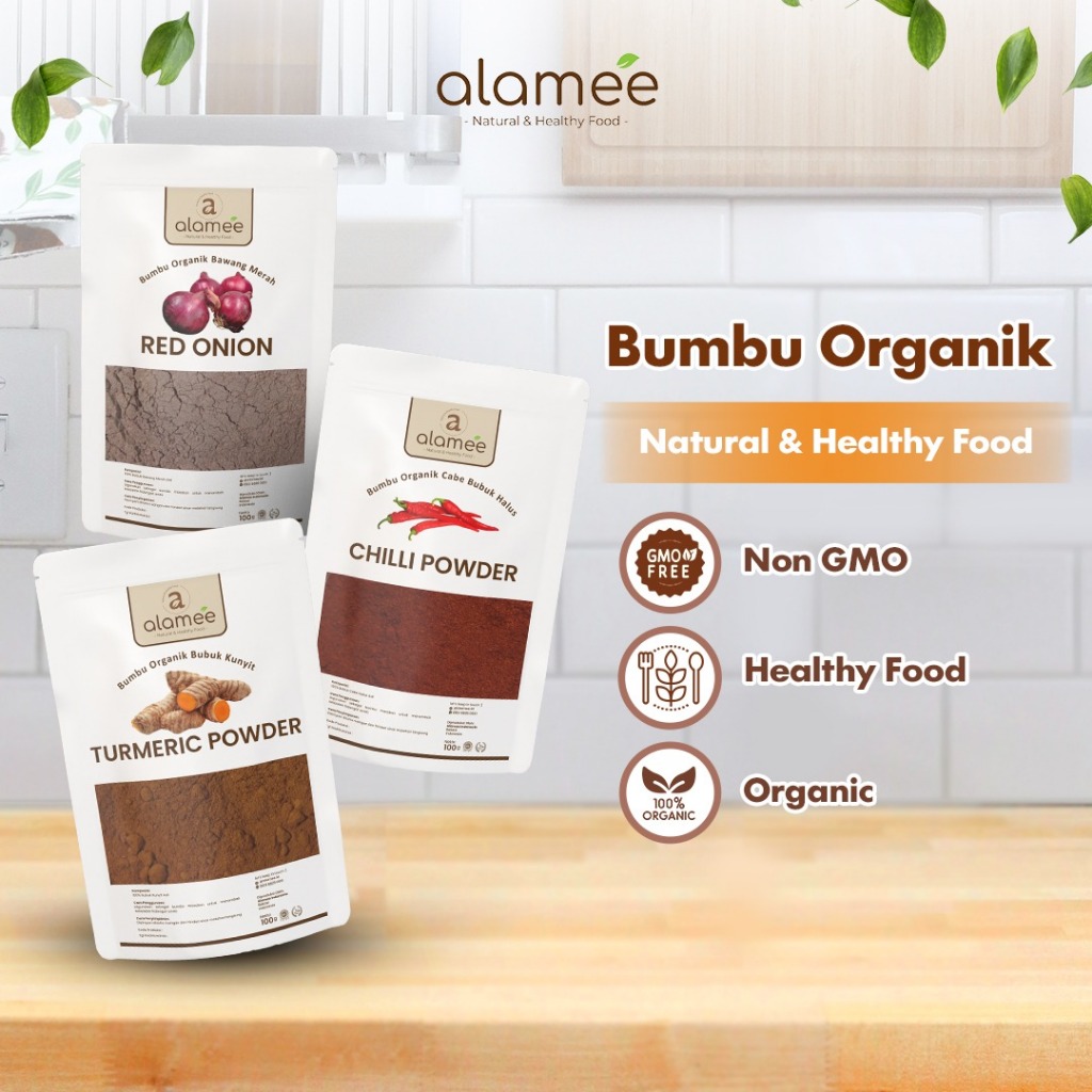 

ALAMEE Bumbu Dapur Bubuk Lengkap Bawang Putih Jahe Paprika Rosemary Kemiri Bombay Ginger Powder