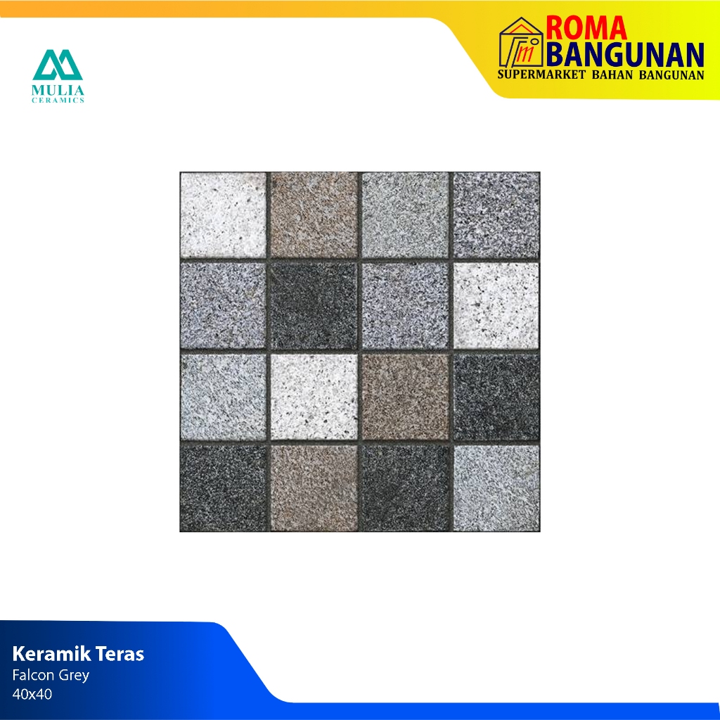 Mulia Keramik / Keramik Lantai Kasar Falcon Grey 40X40