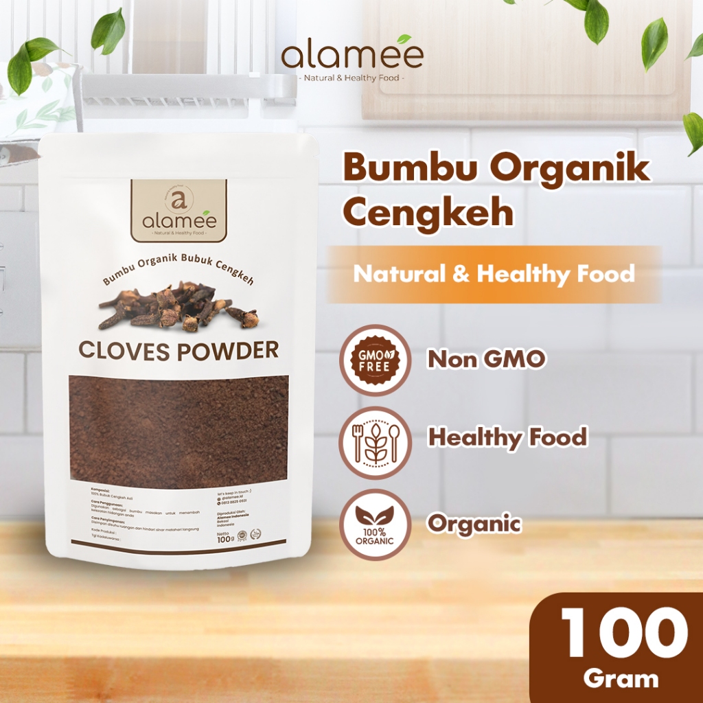 

ALAMEE Cengkeh Bubuk Clove Powder Ground Spice Murni Asli Tanpa Campuran Bumbu Organik 100g