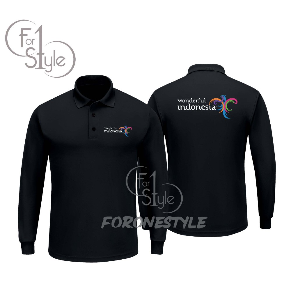 POLOSHIRT WONDERFUL INDONESIA - POLO LENGAN PANJANG WONDERFUL INDONESIA - FORONESTYLE