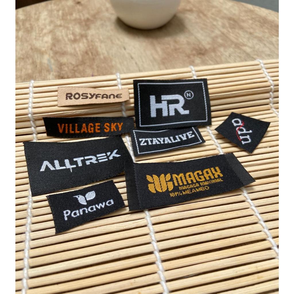 

Label Woven Demask Label Baju Custom Label Hijab Label Size Label kaos woven (FREE DESIGN) ✅