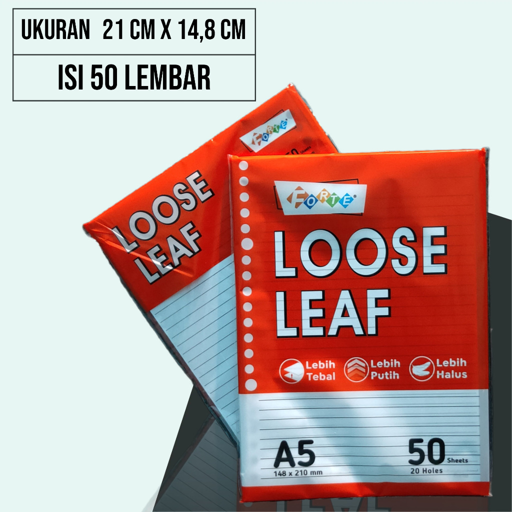 

LOOSE LEAF A5 ISI 50 LEMBAR/ KERTAS BINDER