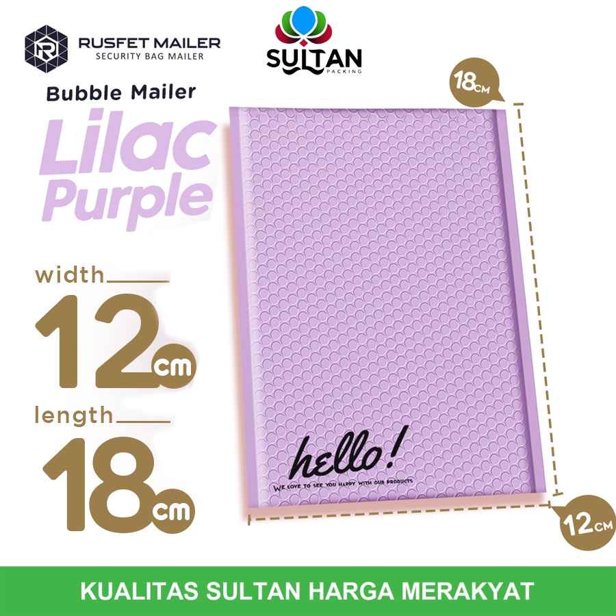 

AMPLOP BUBBLE | BUBBLE MAILER MURAH | LIGHT PURPLE 12X18CM