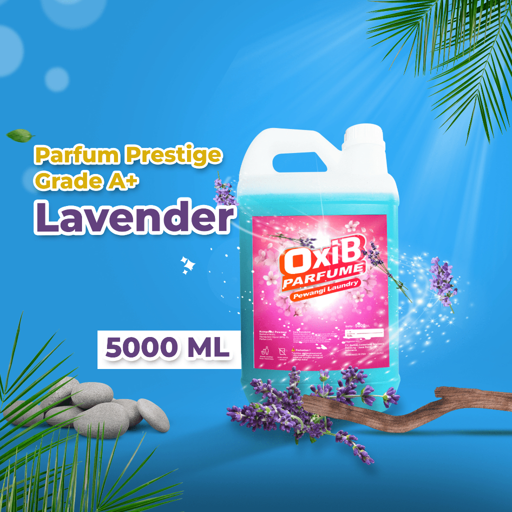 OXIB Parfum laundry LAVENDER pewangi pakaian premium Packing Plastik & Dus