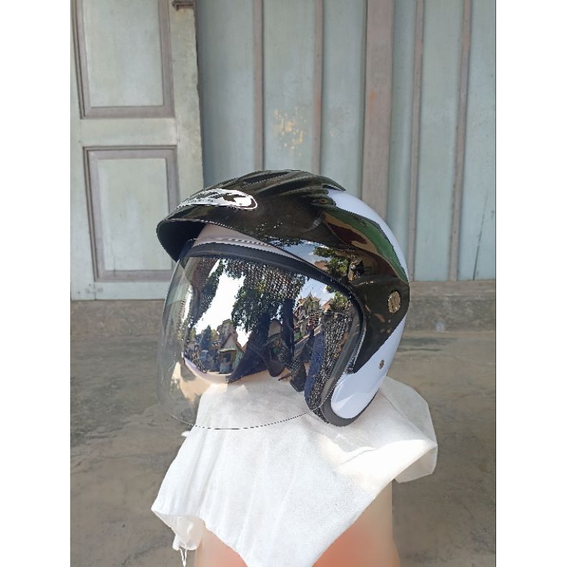HELM MOTOR HALF FACE INK KLASIK  PUTIH CX-390 TERMURAH