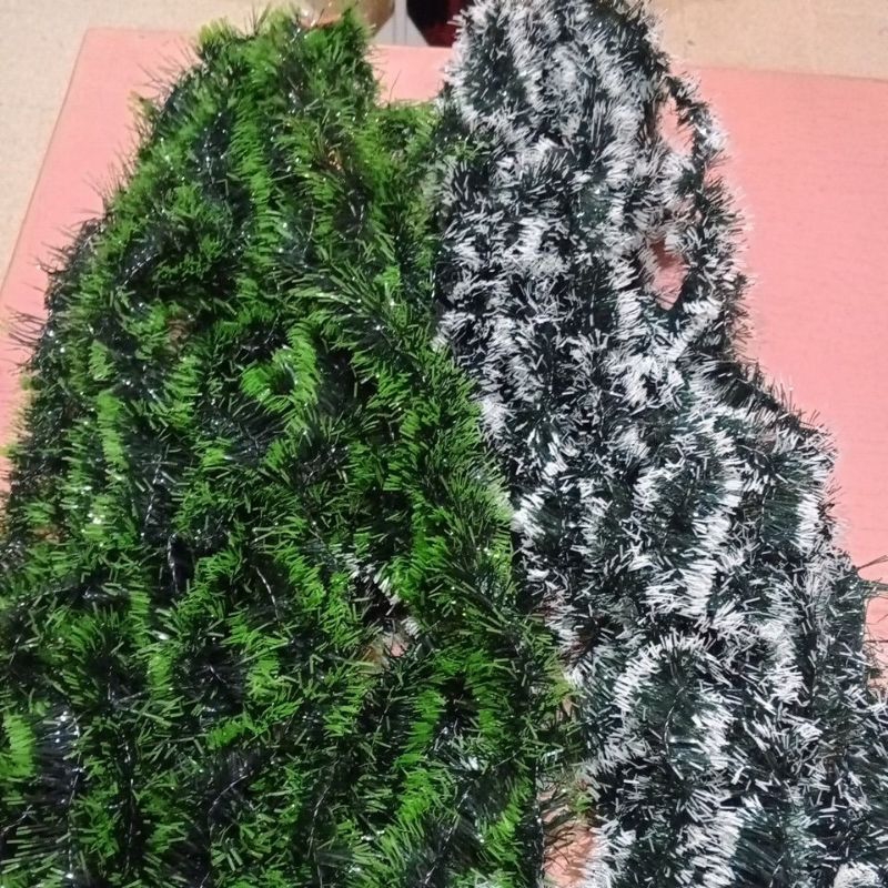 Slinger Natal Snow Salju/ Slinger Hijau Putih / slinger tipis